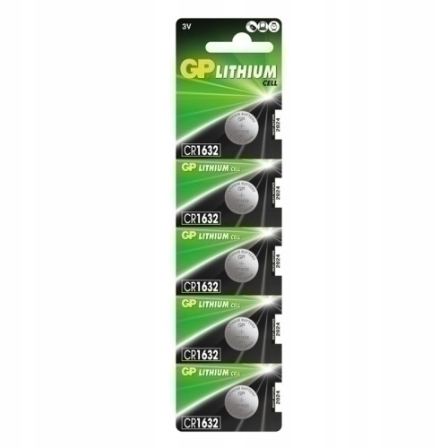 

5x Bateria litowa Gp CR1632 B5 3,0V LiMnO2