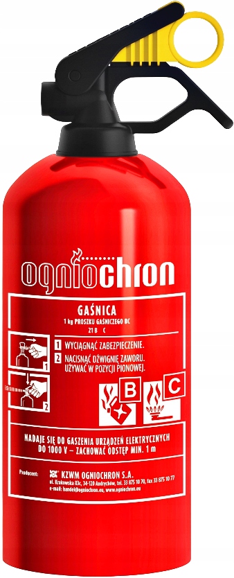 ОГНЕТУШИТЕЛЬ АВТОМОБИЛЬНАЯ ПОРОШКОВЫЙ 1 KG OGNIOCHRON КРОНШТЕЙН RZEP DO БАГАЖНИКА фото 10