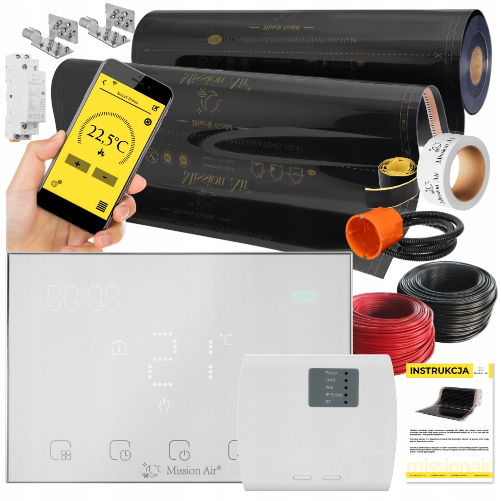 Set Fólia vyhrievacia podložka Infračervená 24 m² 160 W