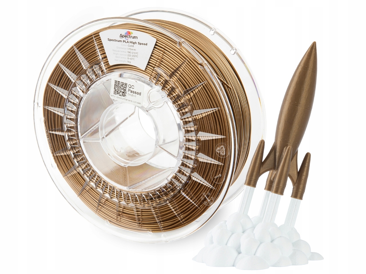 Filament Spectrum Pla High Speed Gold Zlatý 1,75 mm 1 kg