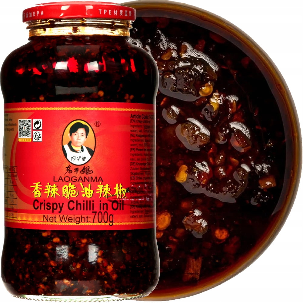 Levně Křupavé Chilli s cibulí v sójovém oleji Crispy Chilli 670 g Laoganma