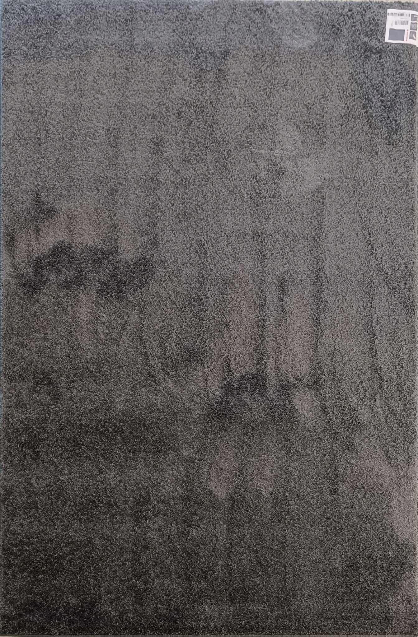 Měkký grafitový koberec jednobarevný, protiskluzový, 133 x 200 cm