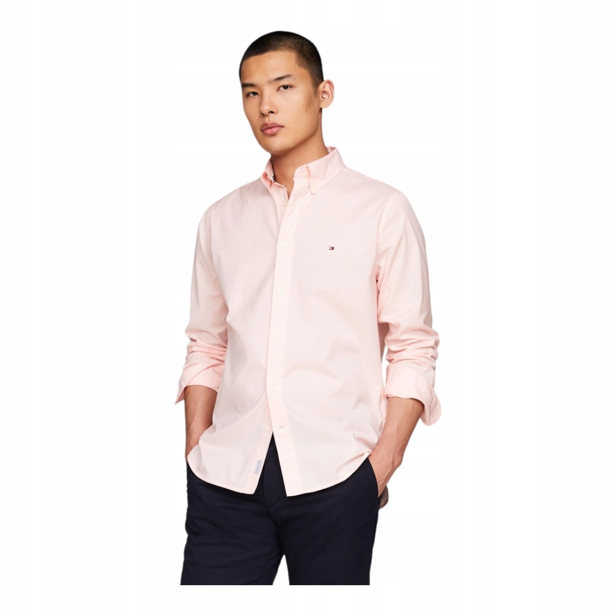 Tommy Hilfiger Pánská Flex Košile Poplin Rf Shirt Růžová vel. L