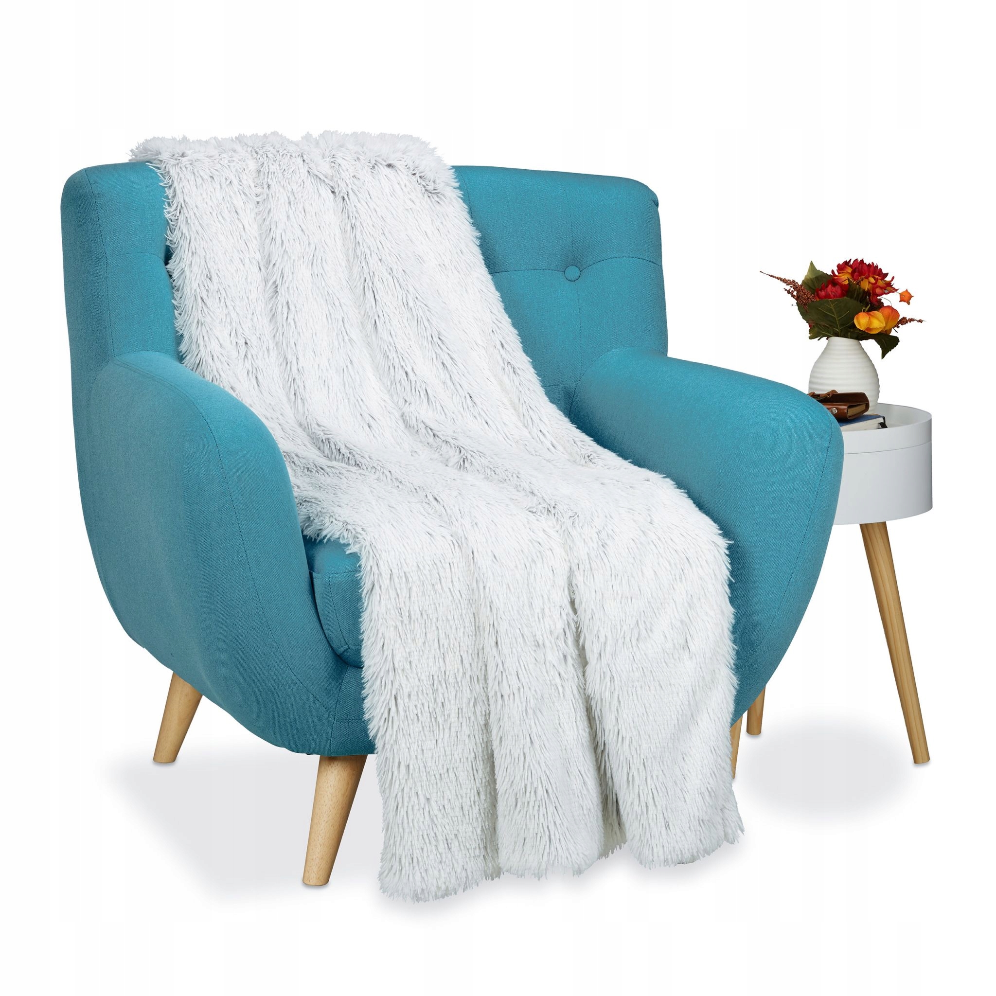 Kožešinová deka plyšová, měkká, dekorativní na pohovku, postel 150 x 200 cm