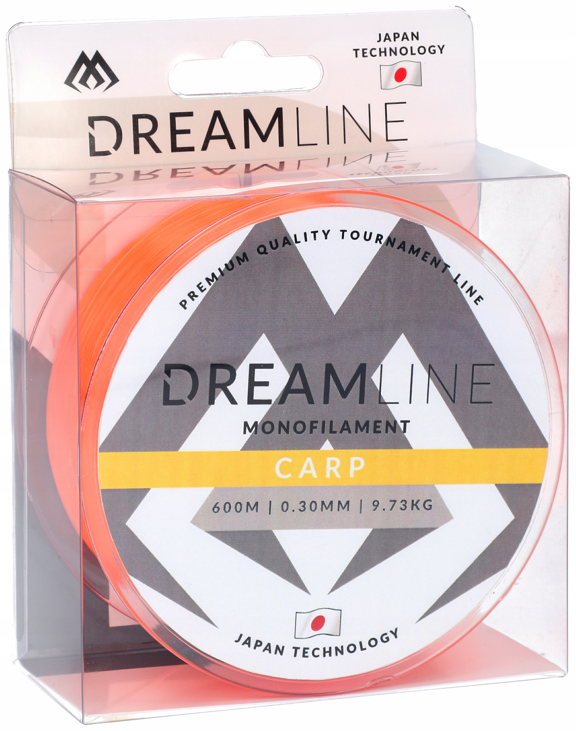 

Żyłka Dreamline Carp 0,35mm/600m Orange Fluo+grati