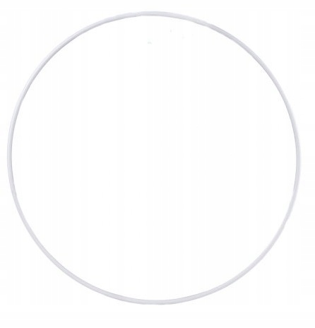 Obręcz Koło białe do łapacza snów 30 cm Metalowe