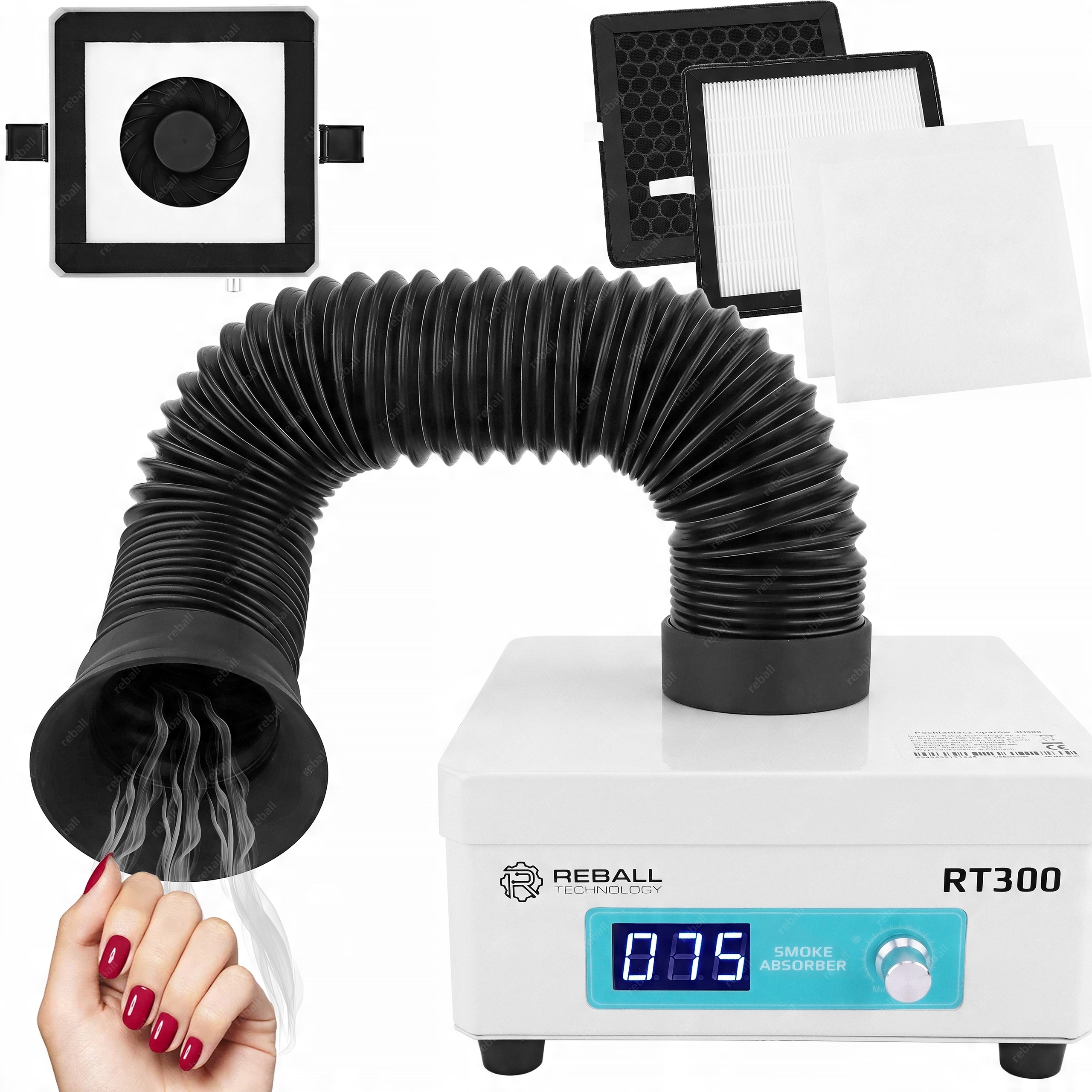 Pohlcovač Kouře A Pachů Výparů Účinný RT300 4X Filtr 99,97%