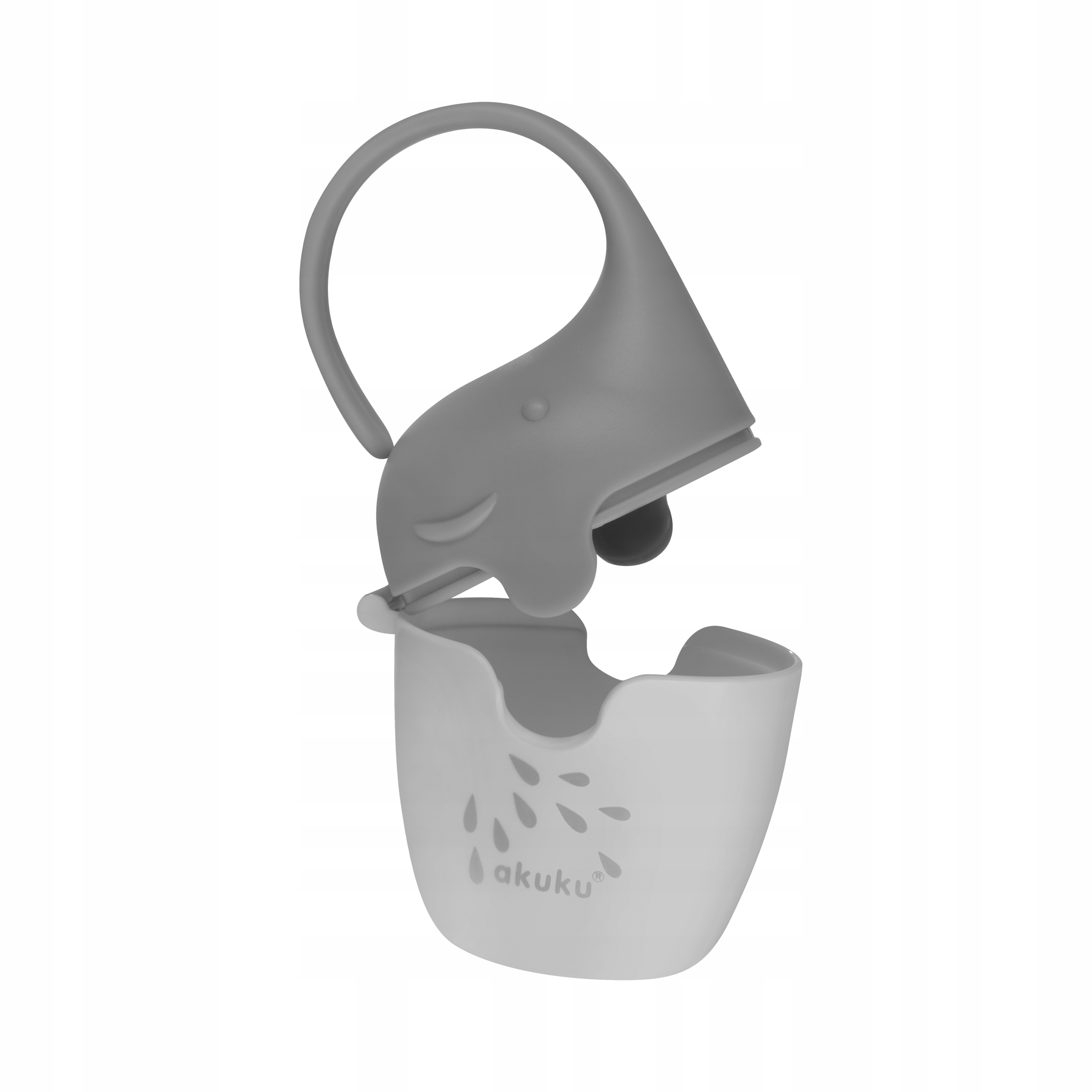 AKUKU POJEMNIK ETUI PUDEŁKO NA SMOCZEK UNIWERSALNY Kolor odcienie szarości i srebra