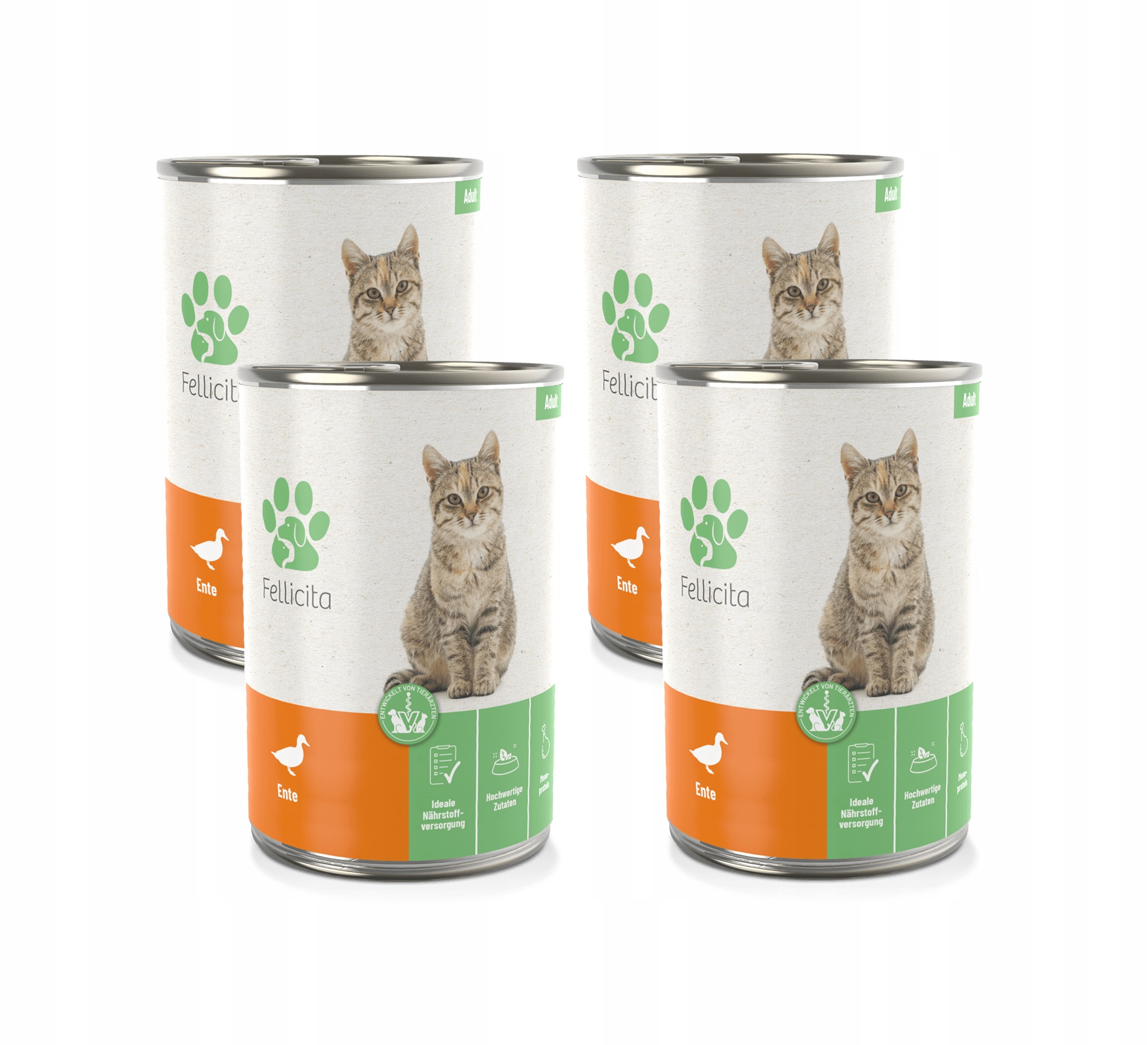 Levně Fellicita Cat Pure Duck kachna 4x400 g pro kočky