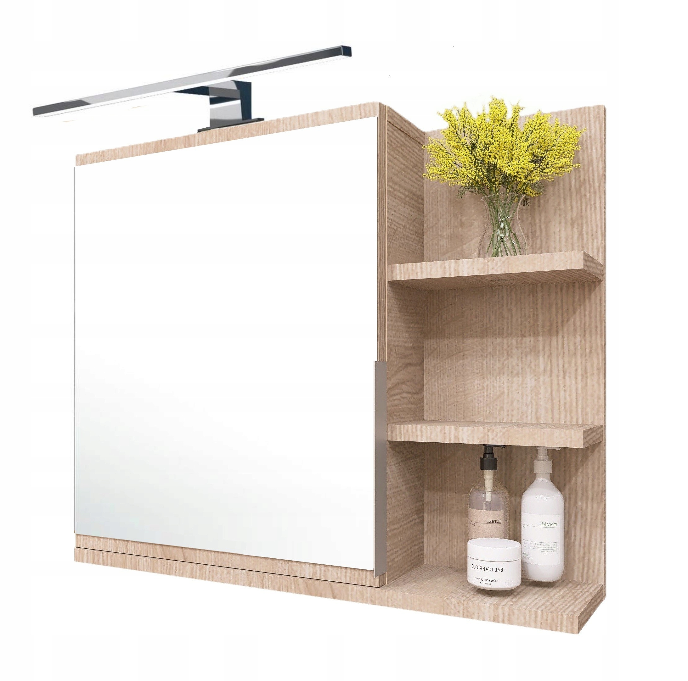 Koupelnová skříňka se zrcadlem a Led osvětlením Zrcadlová polička do koupelny