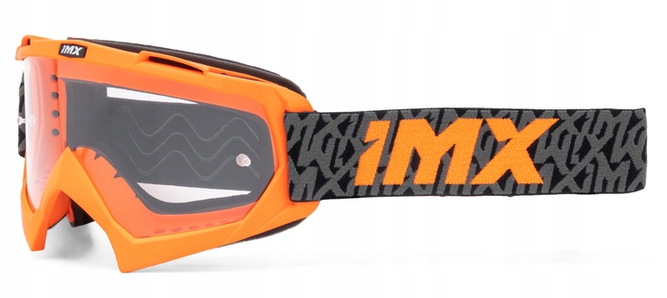 GOGLE MOTOCYKLOWE OKULARY NA KASK CROS ENDURO DO KASKU MOTOCYKLOWEGO ORANGE