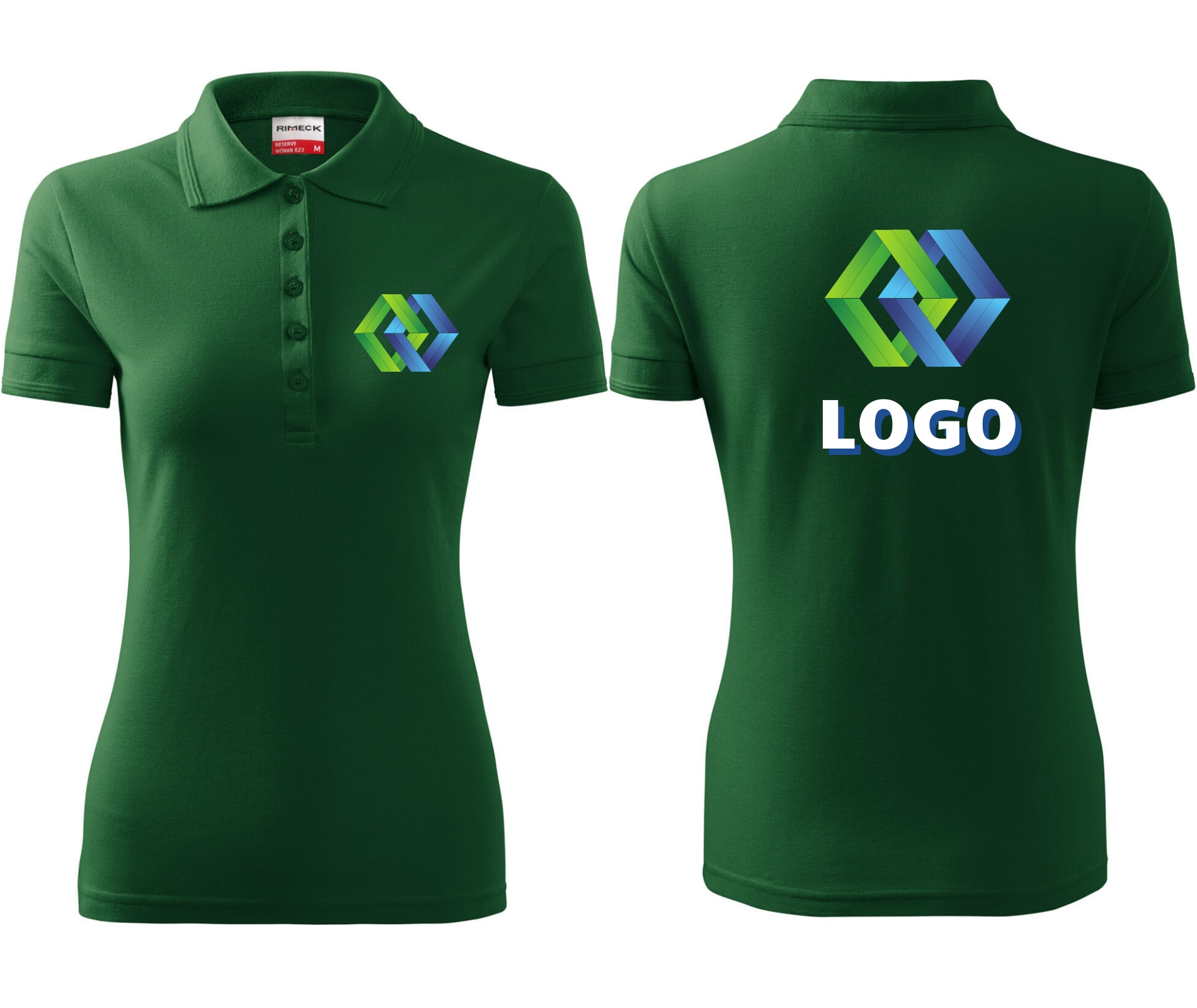 Koszulka Robocza Polo Damska R23 - własny nadruk logo firmy wybierz rozmiar