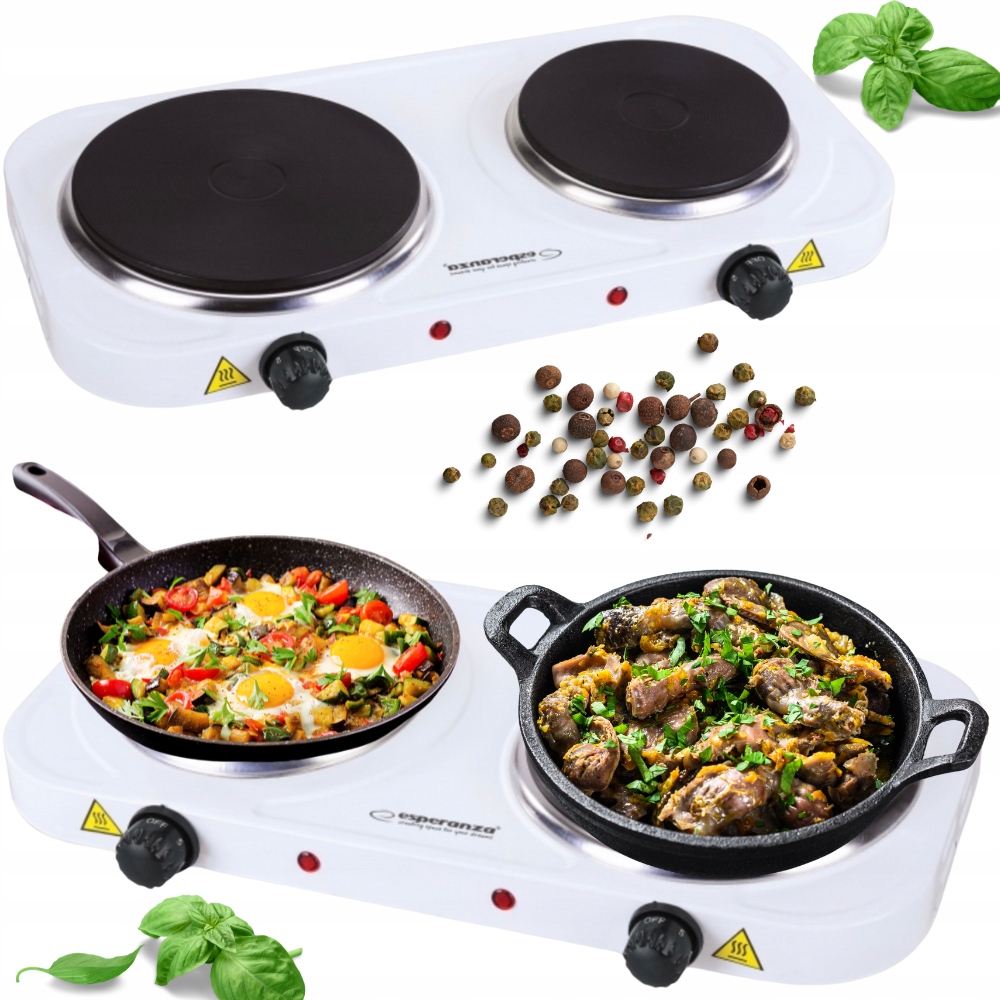 BIAŁA KUCHENKA PRZENOŚNA TURYSTYCZNA DWUPALNIKOWA YELLOWSTONE ESPERANZA