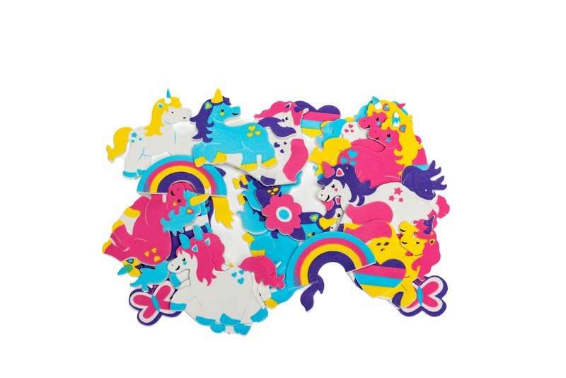 NAKLEJKI DEKORACYJNE Z PIANKI Z NADRUKIEM JEDNOROŻEC