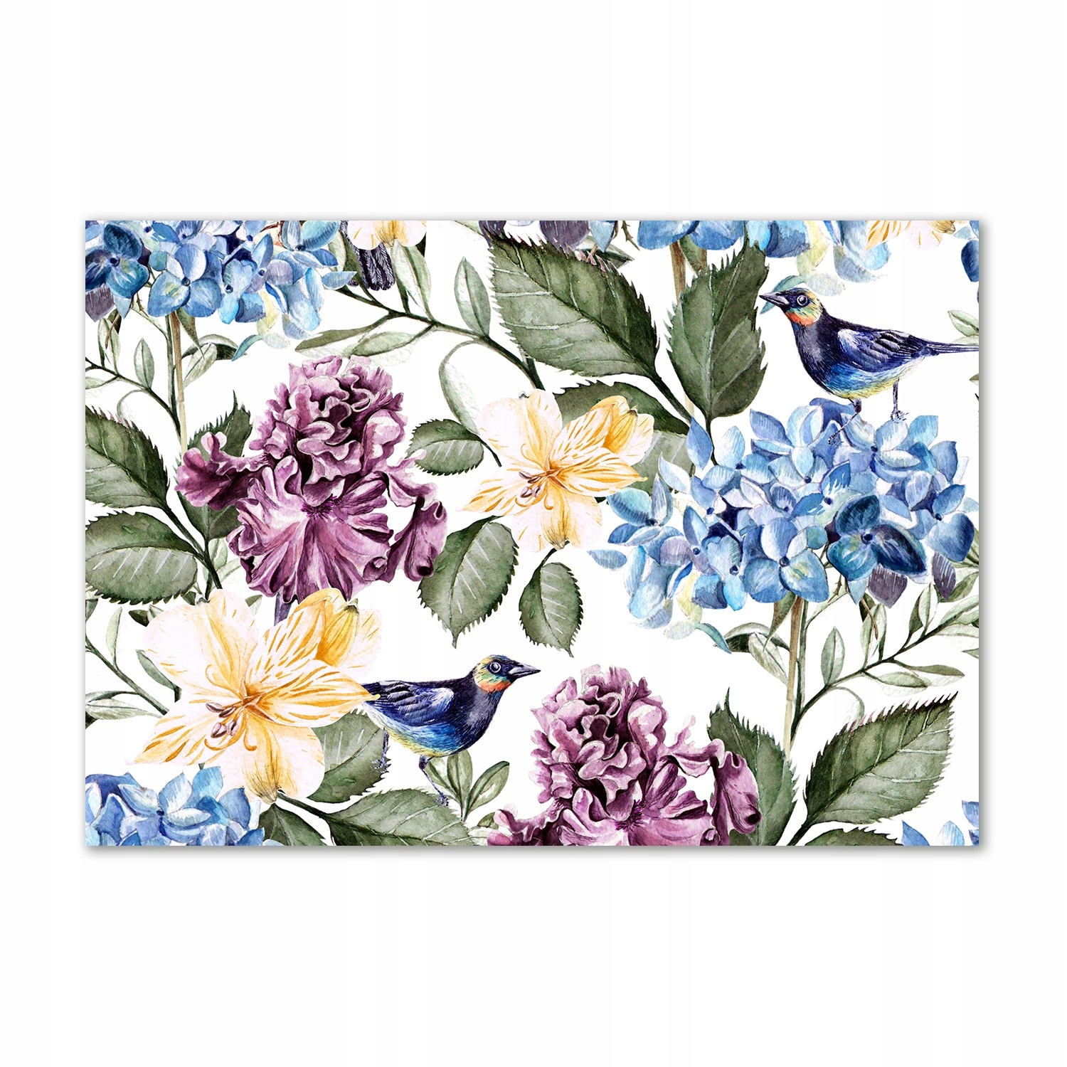 

Obraz zdjęcie szkło akryl Kwiaty i ptaki 100x70 cm