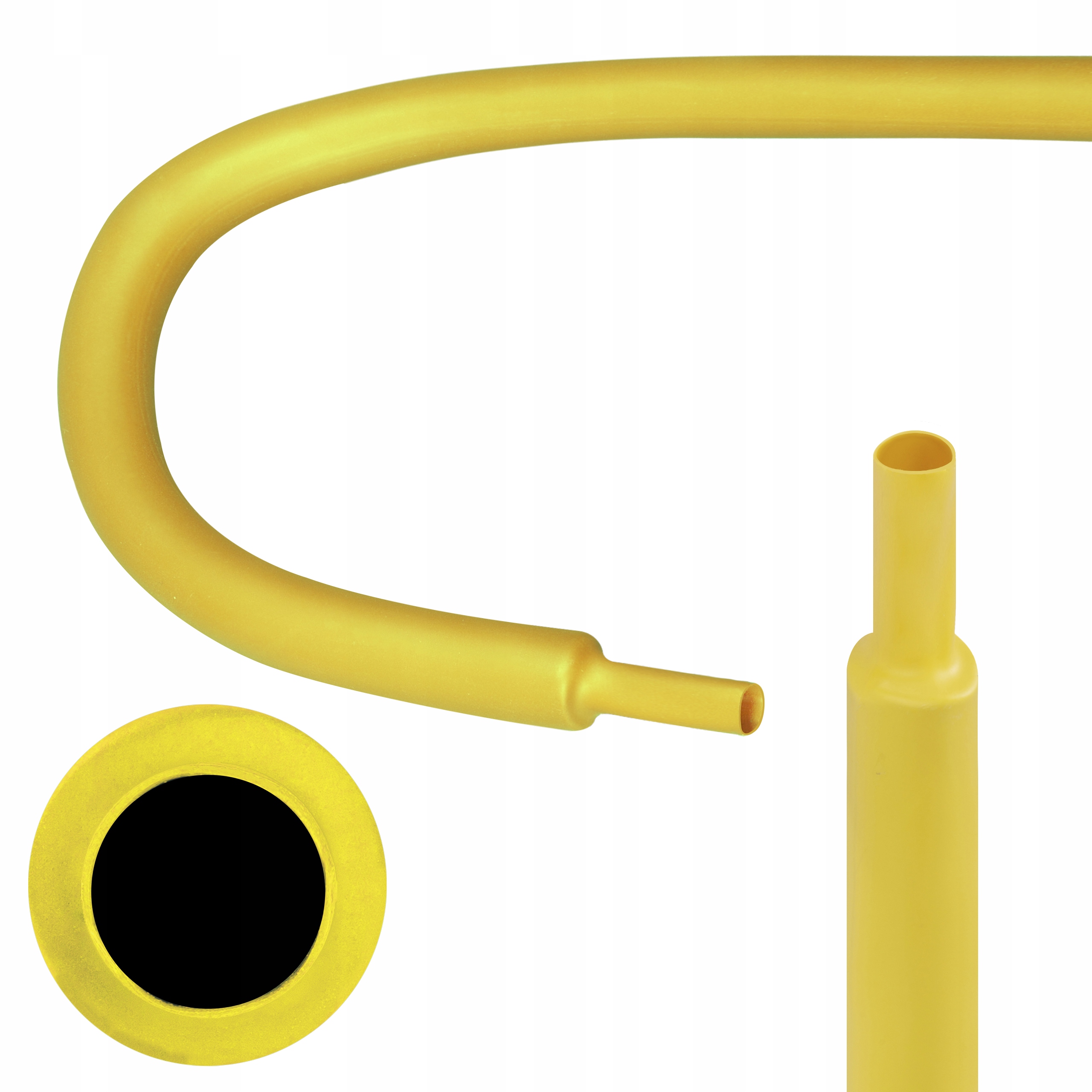 Rurka koszulka termokurczliwa 12,7/6,4 żółta 1m