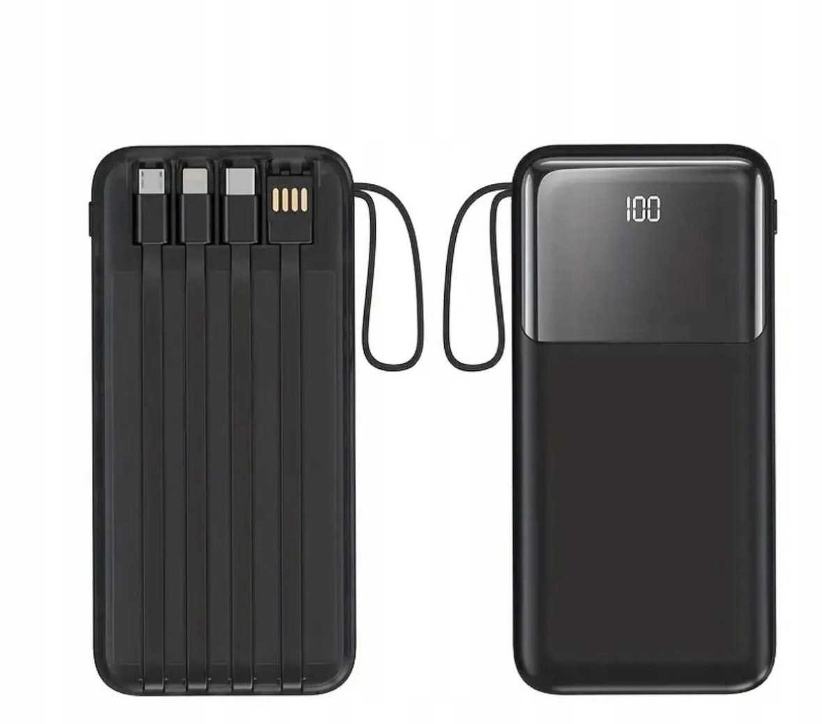 Powerbank 20000 mAh 22.5W 4w1/USB-C Szybkie i Mocne Kable W Zestawie