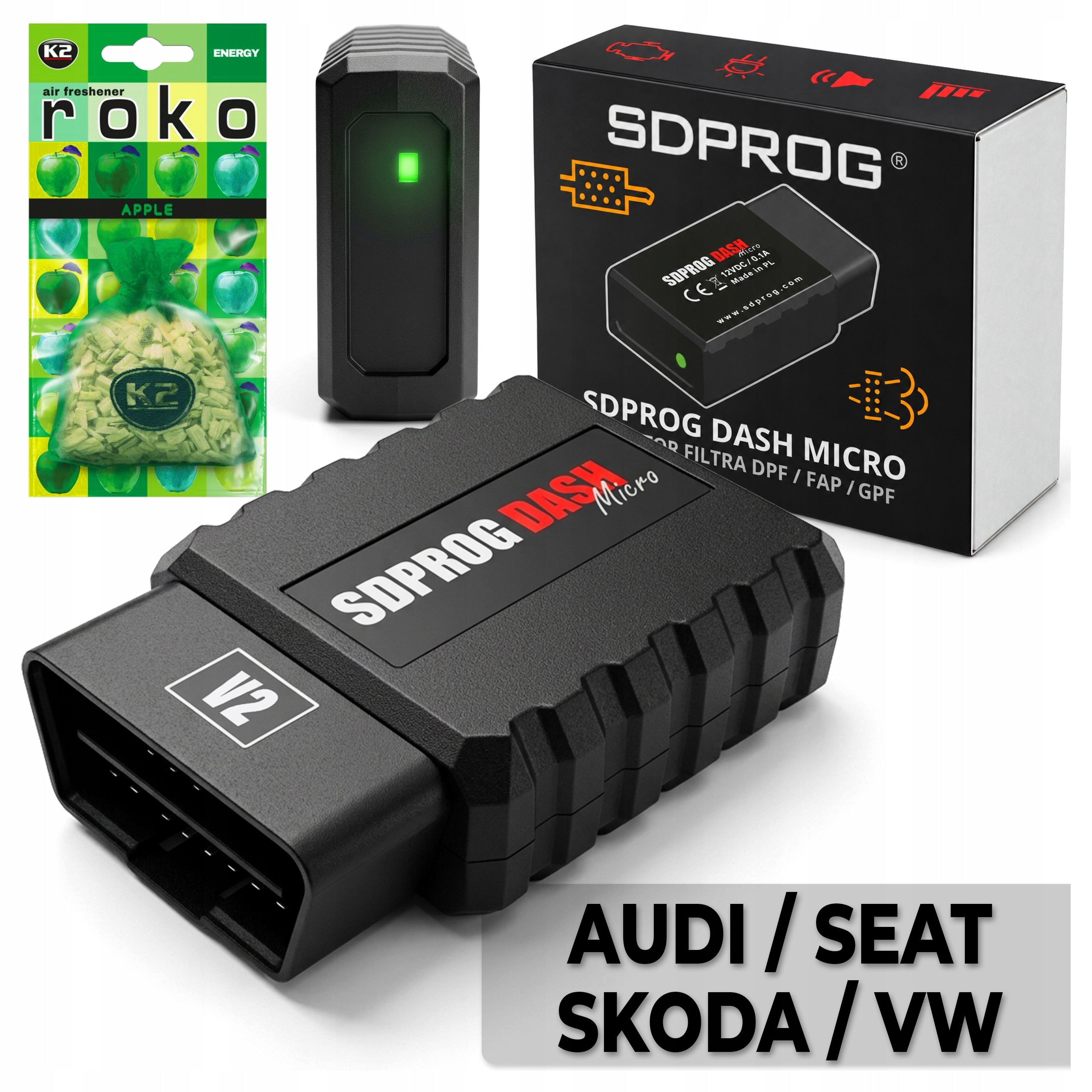 Monitor Filtra Dpf Fap Gpf Wskaźnik Sdprog Dash Micro OBD2 do Vw Passat B6