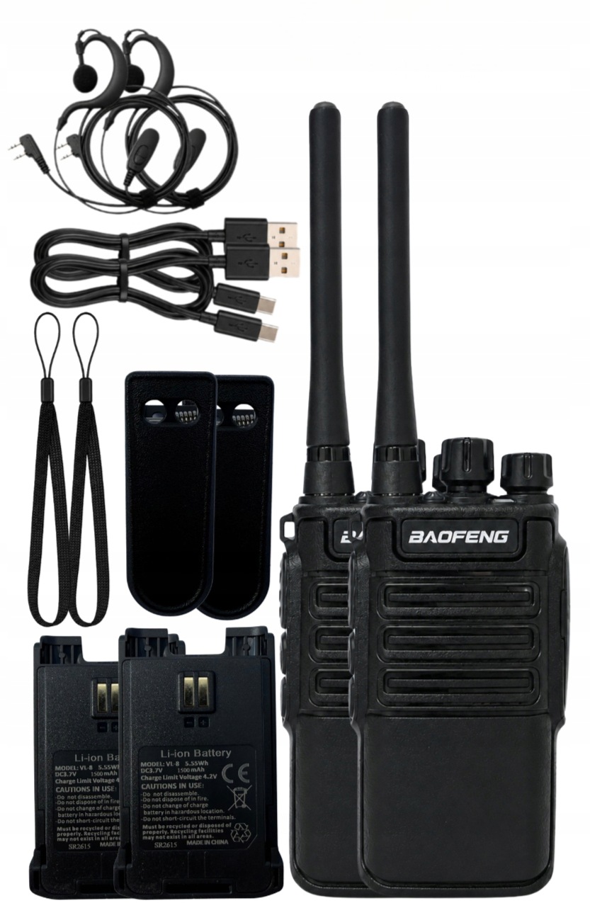 Baofeng BF-V8 Radiotelefon Uhf Usb-c Łoki Toki Mocny Pokrycie Pasma Pmr