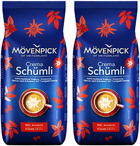 Levně Movenpick Schumli 100% Arabica Káva zrnková, 2x1000 g