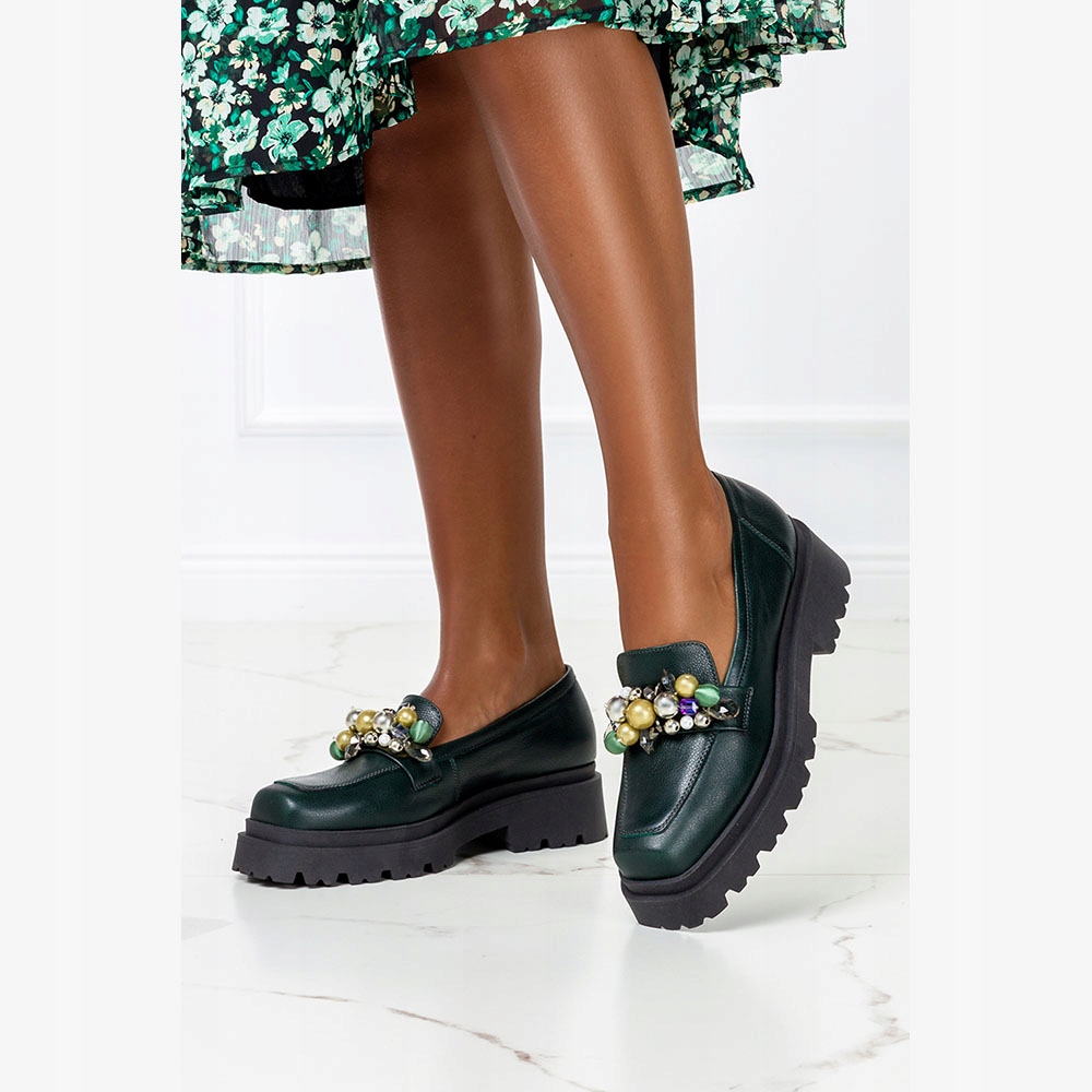 MOKASYNY PÓŁBUTY NA PLATFORMIE POLSKA SKÓRA NEW 41 Marka Casu