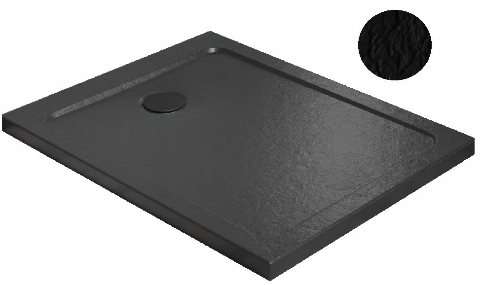 Brodzik prostokątny Doros F Czarny Stone 100x70 Radaway