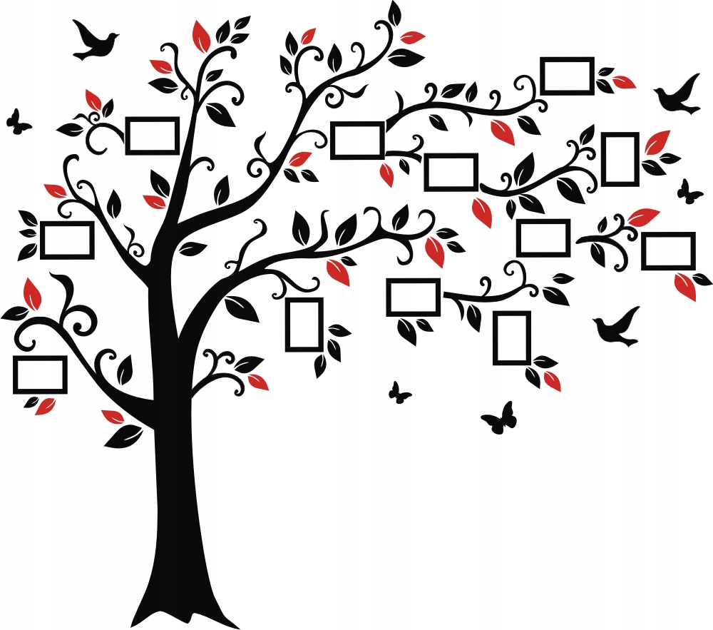 

Naklejka na ściane drzewo z ramkami na zdjęcia