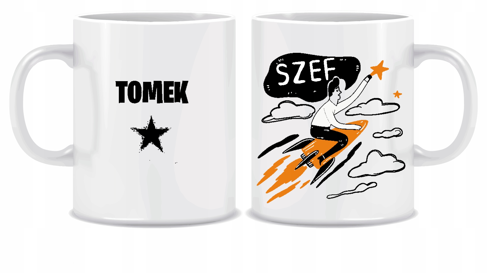 

Kubek Szefa z iminiem na prezent 330ml + kartonik