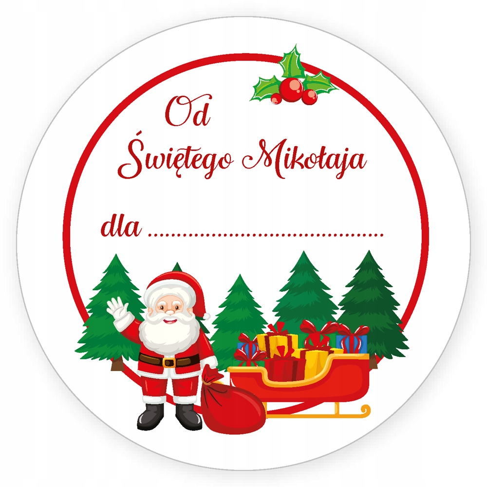 

Naklejki Świąteczne Na Prezenty Twoje Imię 24szt
