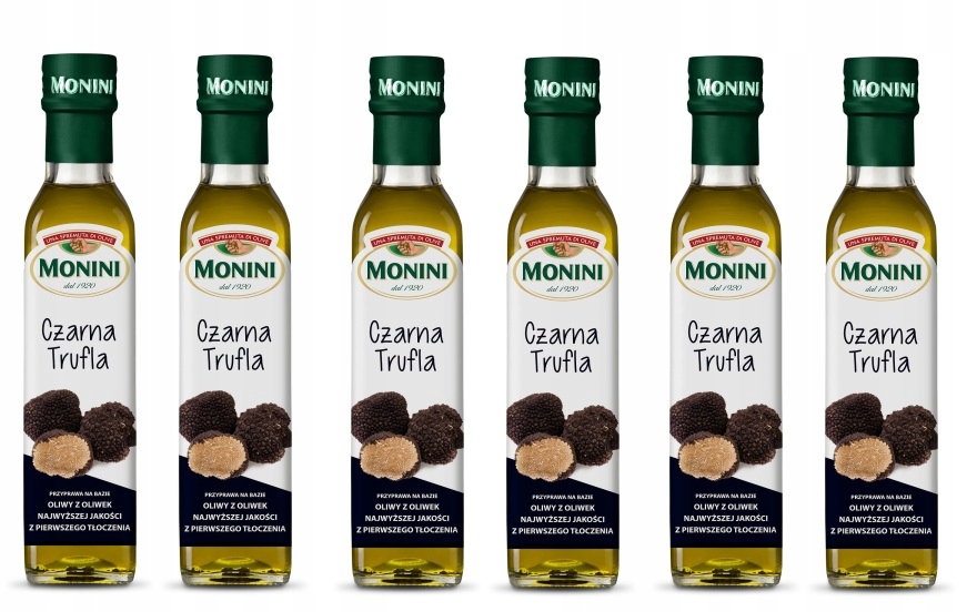 6x 250ml Monini oliwa z oliwek czarna trufla Karton