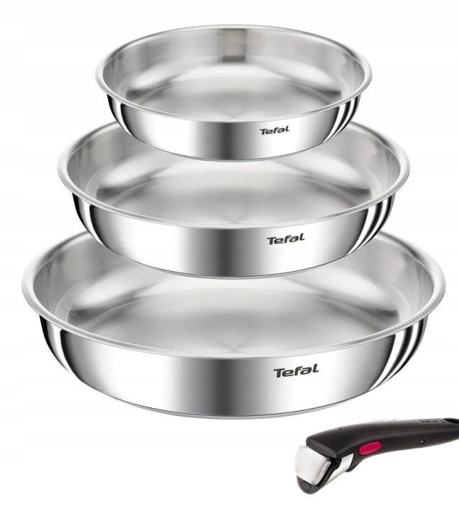 Sada pánví Tefal Ingenio Emotion 22 24 28 cm Ocel Indukce a plyn Rukojeť