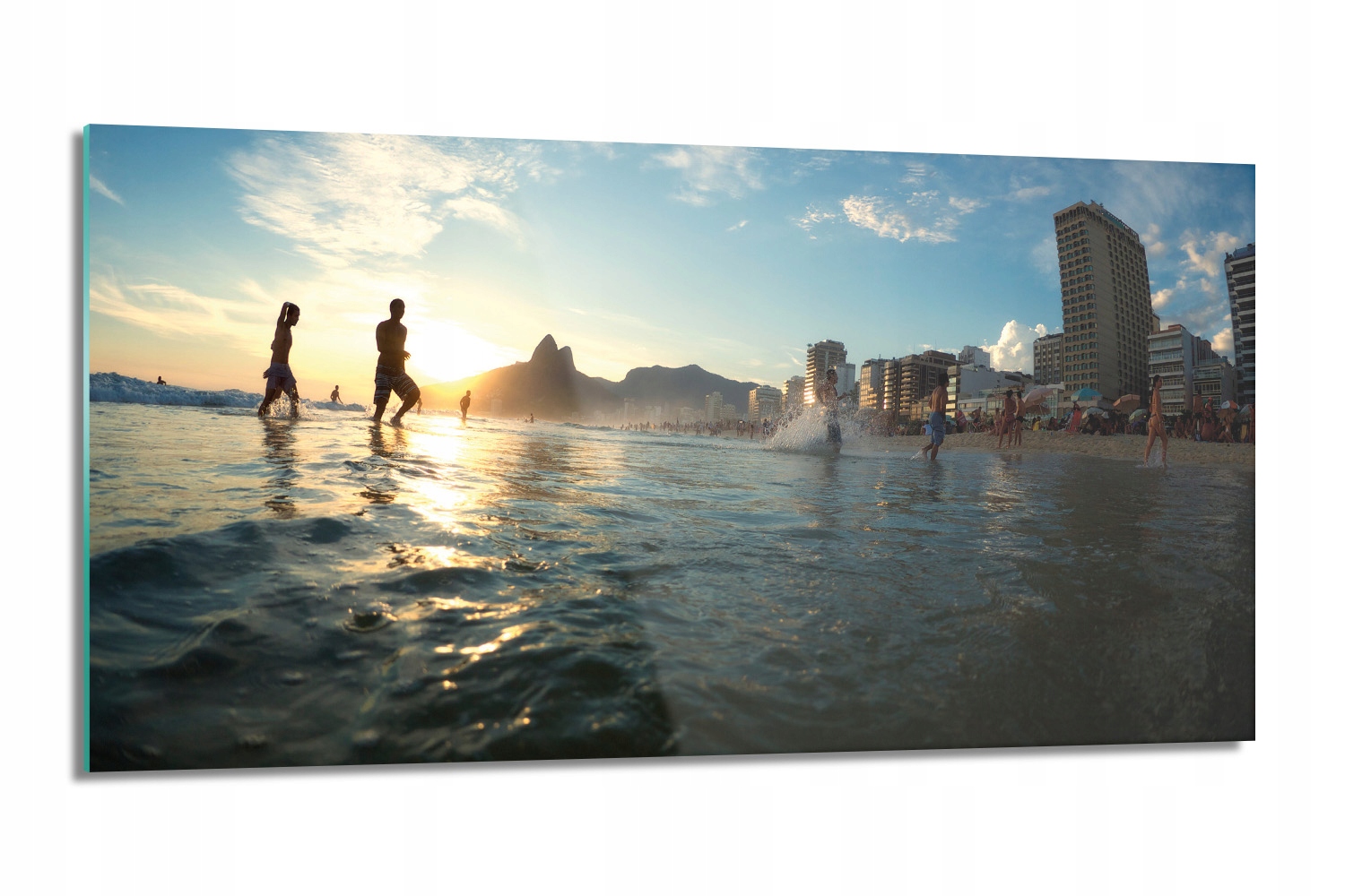 

panel kuchenny hartowany Woda miasto plaża 100x50