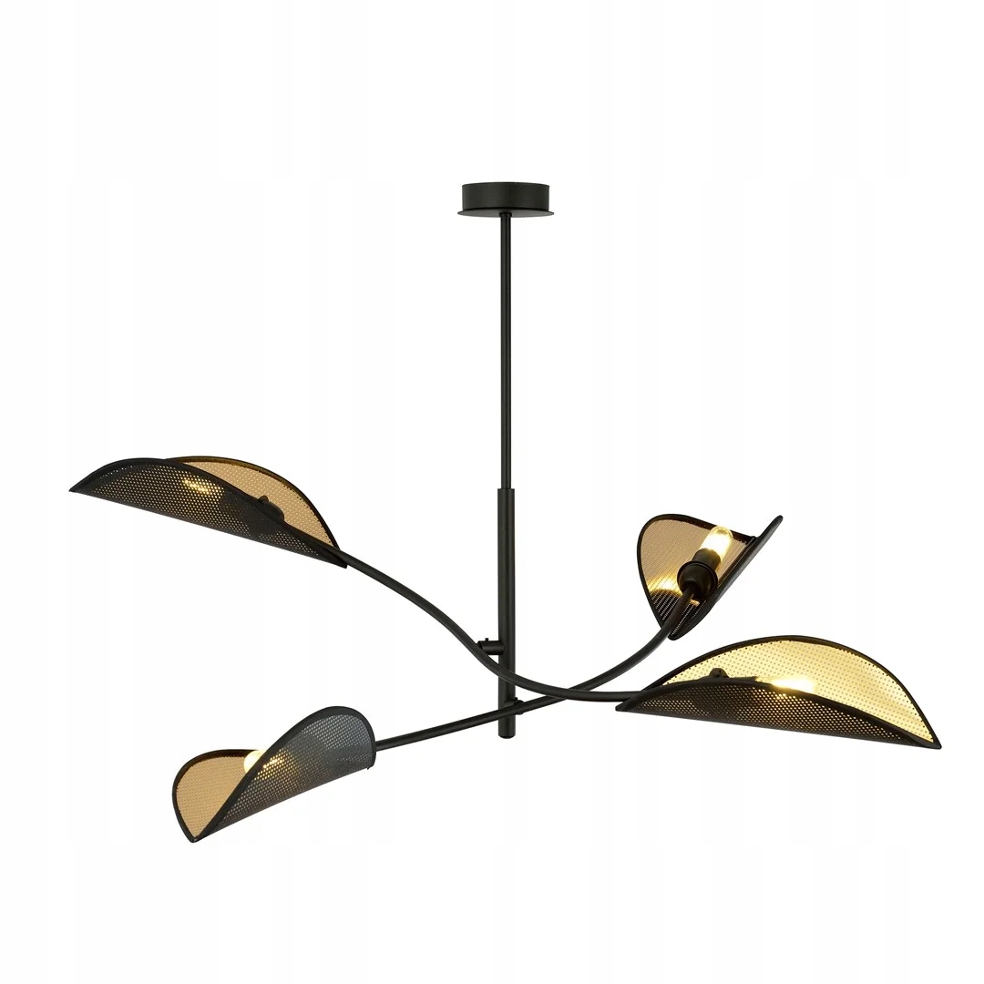 Stropná lampa Emibig 4xE14 40W Lotus Black/gold