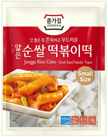 

Kluski ryżowe do Tteokbokki małe słupki 1kg Jongga
