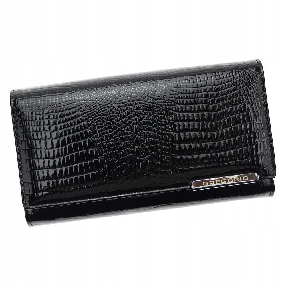Velká černá dámská kožená peněženka Gregorio GF121 Rfid Secure horizontální