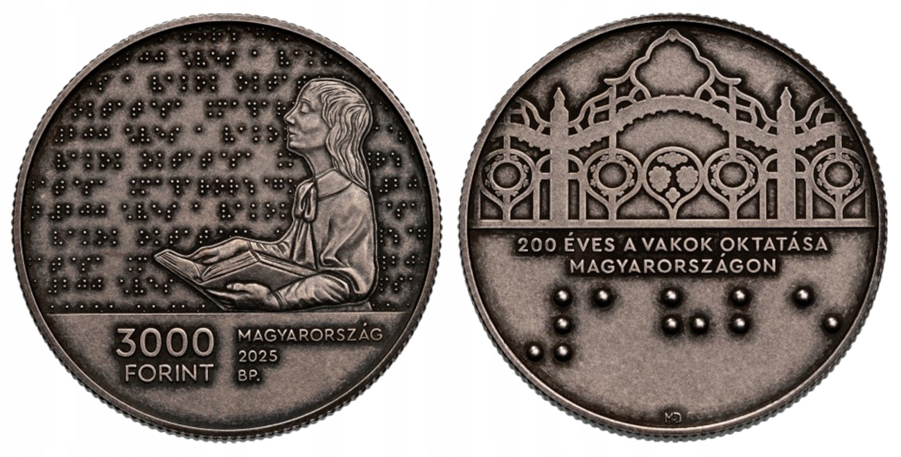 WĘGRY 3000 Forint 2025, edukacja niewidomych
