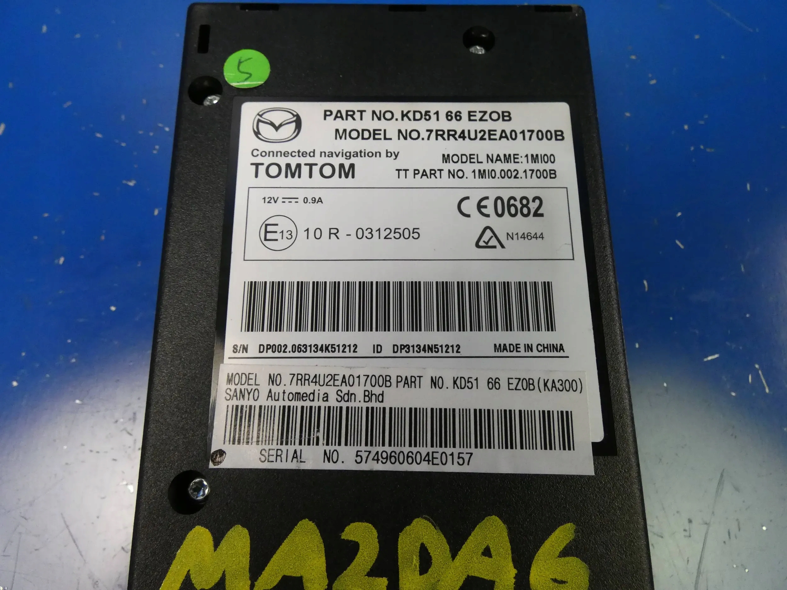 MAZDA 6 GJ III CX-5 3 BM module control unit navigation devices card reader TOM TOM