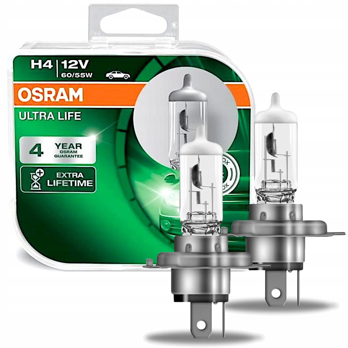 

Żarówki H4 Osram Ultra Life 12V 60/55 4x Żywotność