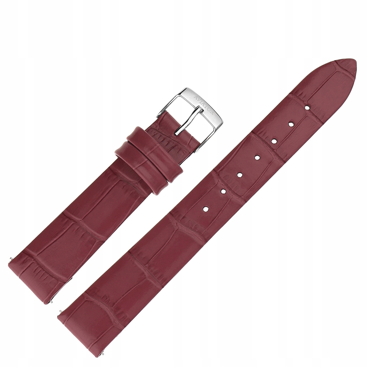 Pásek Ladies Moonflight Leather (V.1.33.0) 16 mm Bordová lesklá barva