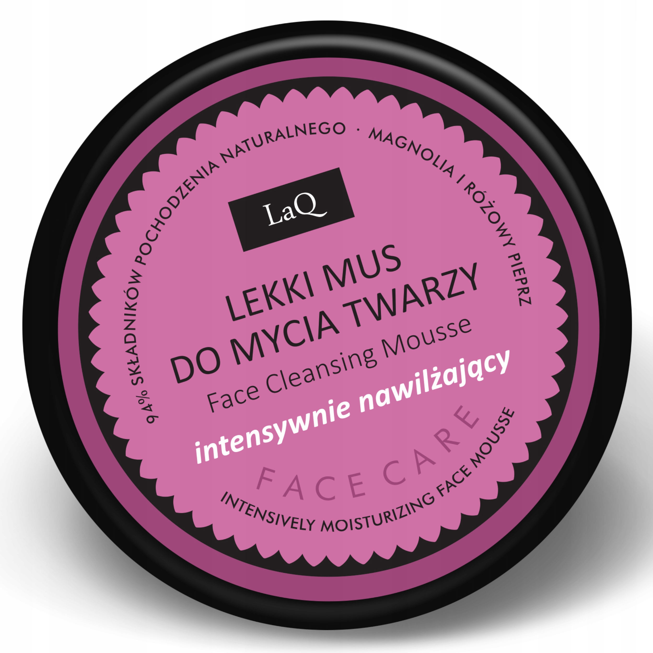 Mus nawilżający intensywnie do mycia twarzy MAGNOLIA i RÓŻOWY PIEPRZ LaQ