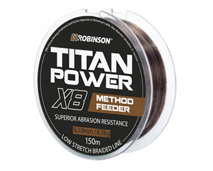 Plecionka Feeder Titan Power Feeder X8 0.12mm 150m brązowa Robinson