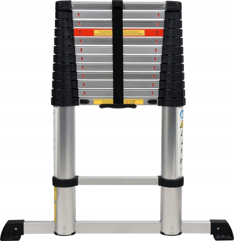 Žebřík Hliníkový Teleskopický 3,8M 13 Stupňů