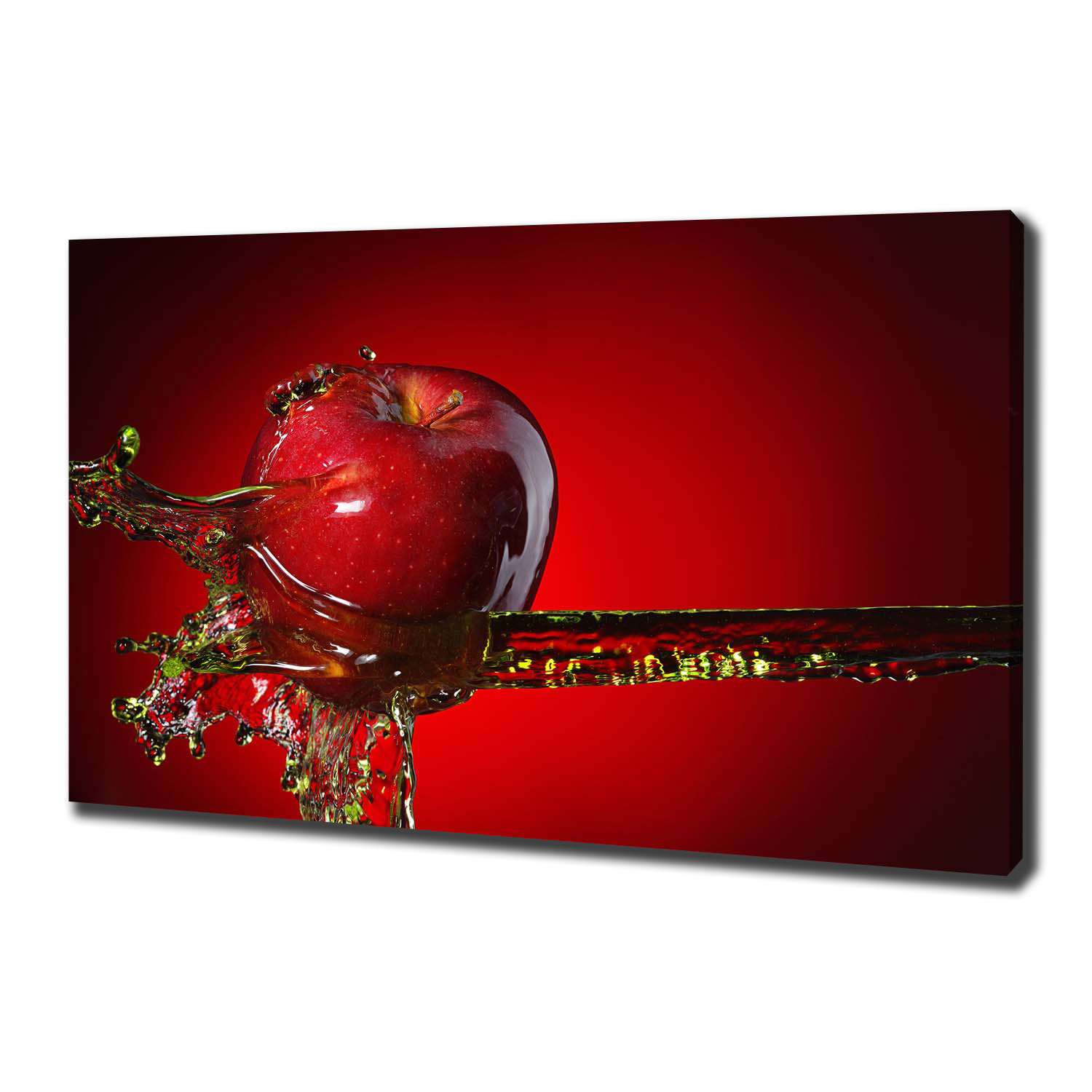 

Foto obraz na płótnie Jabłko i woda 100x70 cm
