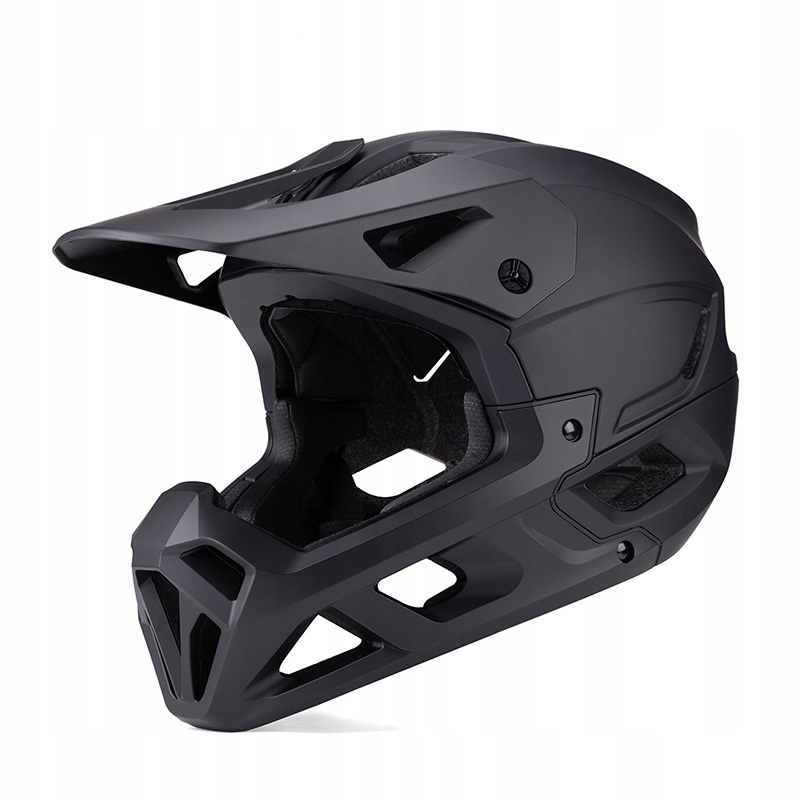 Kask Rowerowy Kask Na Rower Górski Kask Pełnotwarzowy Czarny r. L