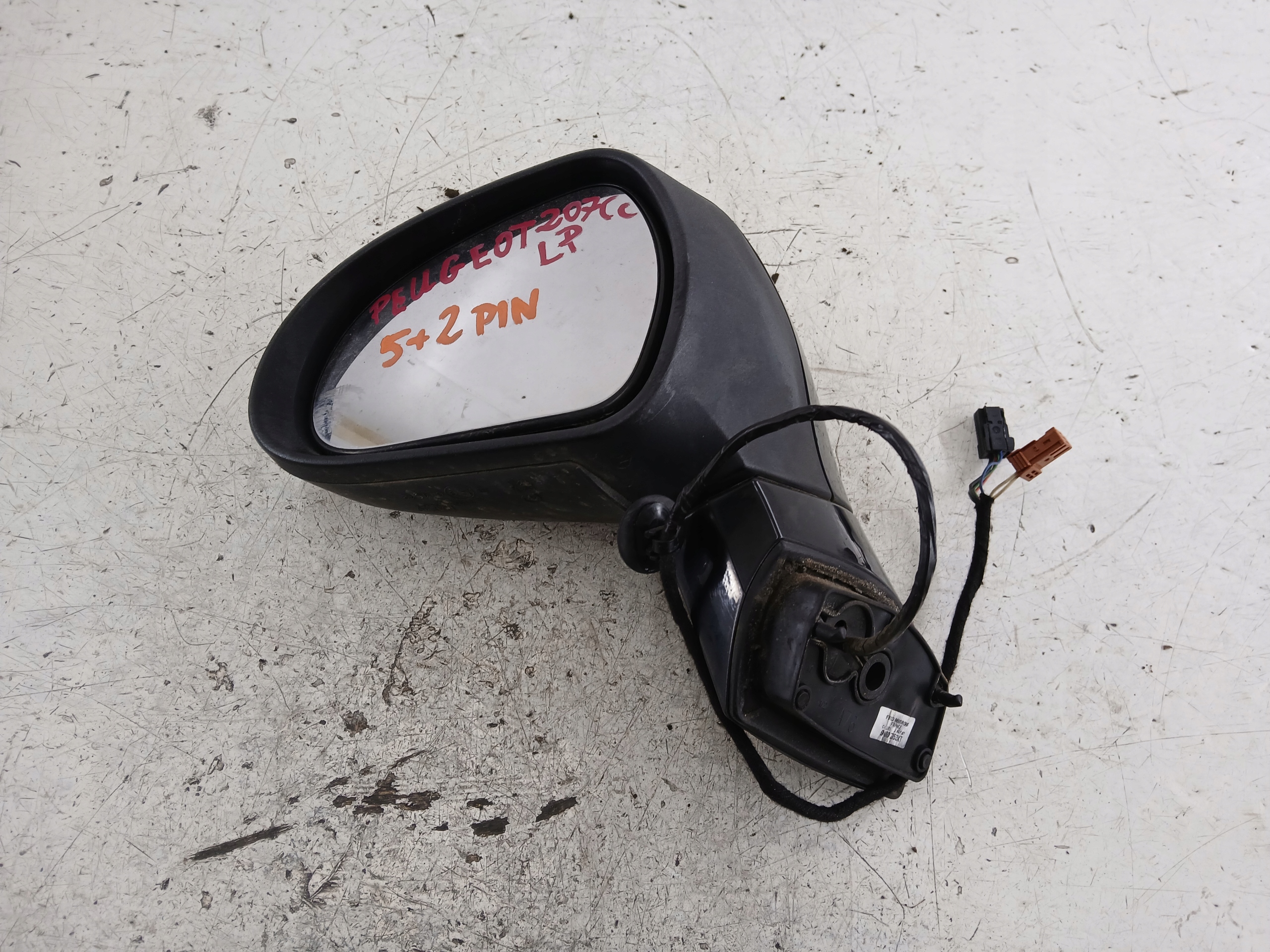 PEUGEOT 207 CC mirror left 7 PIN PRAWDOPODOBNIE EXL black,