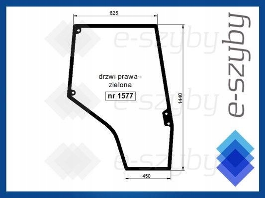 sklo Massey Ferguson Mf série 5400 dveře pravé