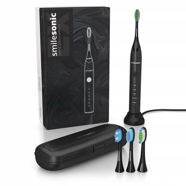 

Smilesonic Ex Black Szczoteczka soniczna z 4 koń