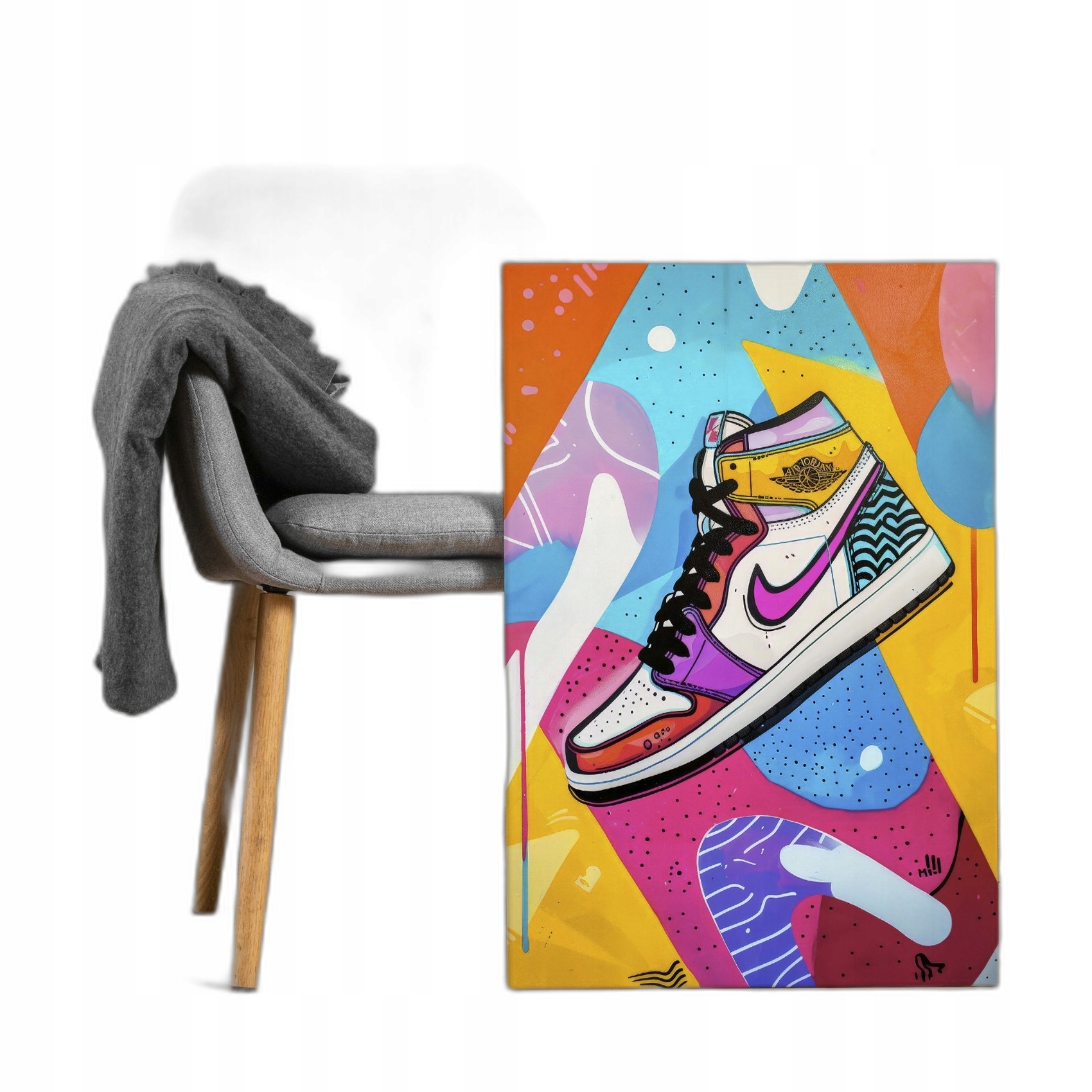 Obraz na plátně do obývacího pokoje, ložnice, Nike Air Jordan Pop Art 90x60