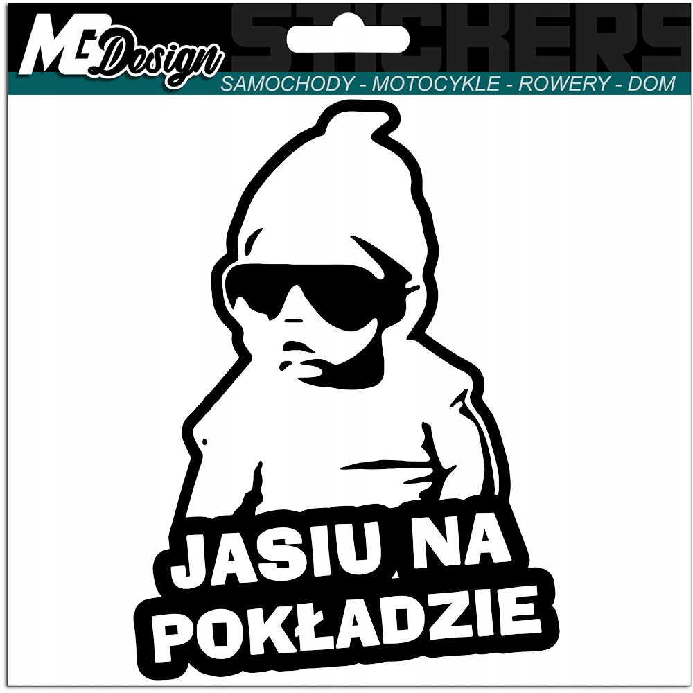 

Jasiu W Samochodzie naklejka w aucie 18x11