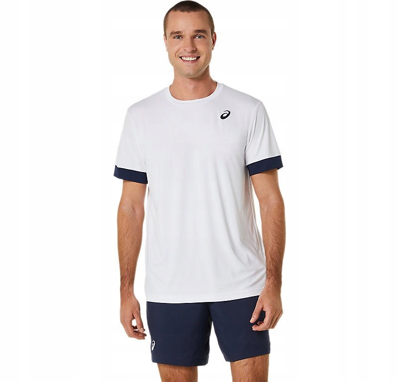 Pánské tenisové tričko Asics Court Ss White/Midnight XL